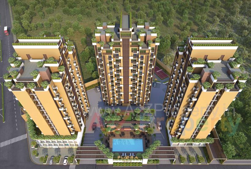 3D Elevation of real estate project Flora Ixora located at Ghuma, Ahmedabad, Gujarat