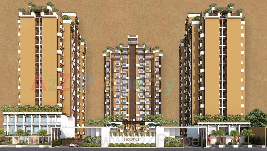 3D Elevation of real estate project Flora Ixora located at Ghuma, Ahmedabad, Gujarat