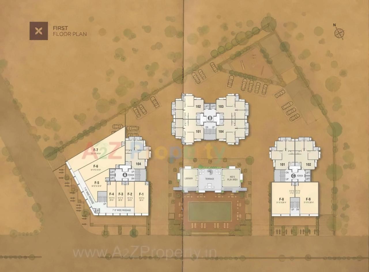 Layout of real estate project Flora Ixora located at Ghuma, Ahmedabad, Gujarat