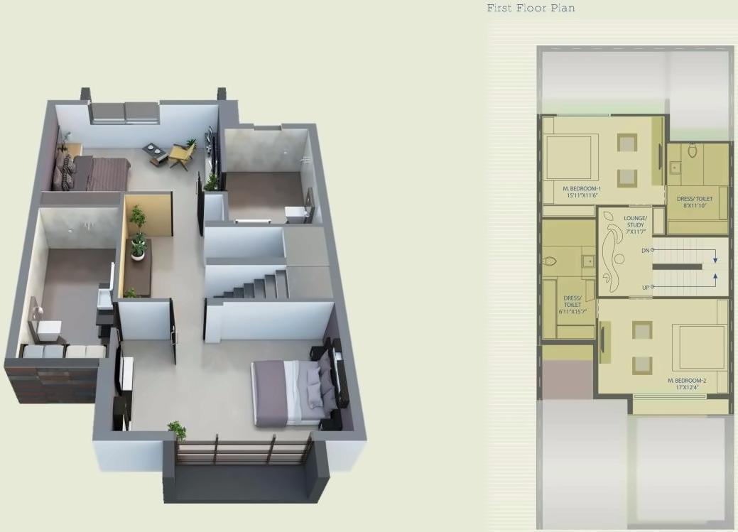 Layout of real estate project Floris Villa located at Sanand, Ahmedabad, Gujarat