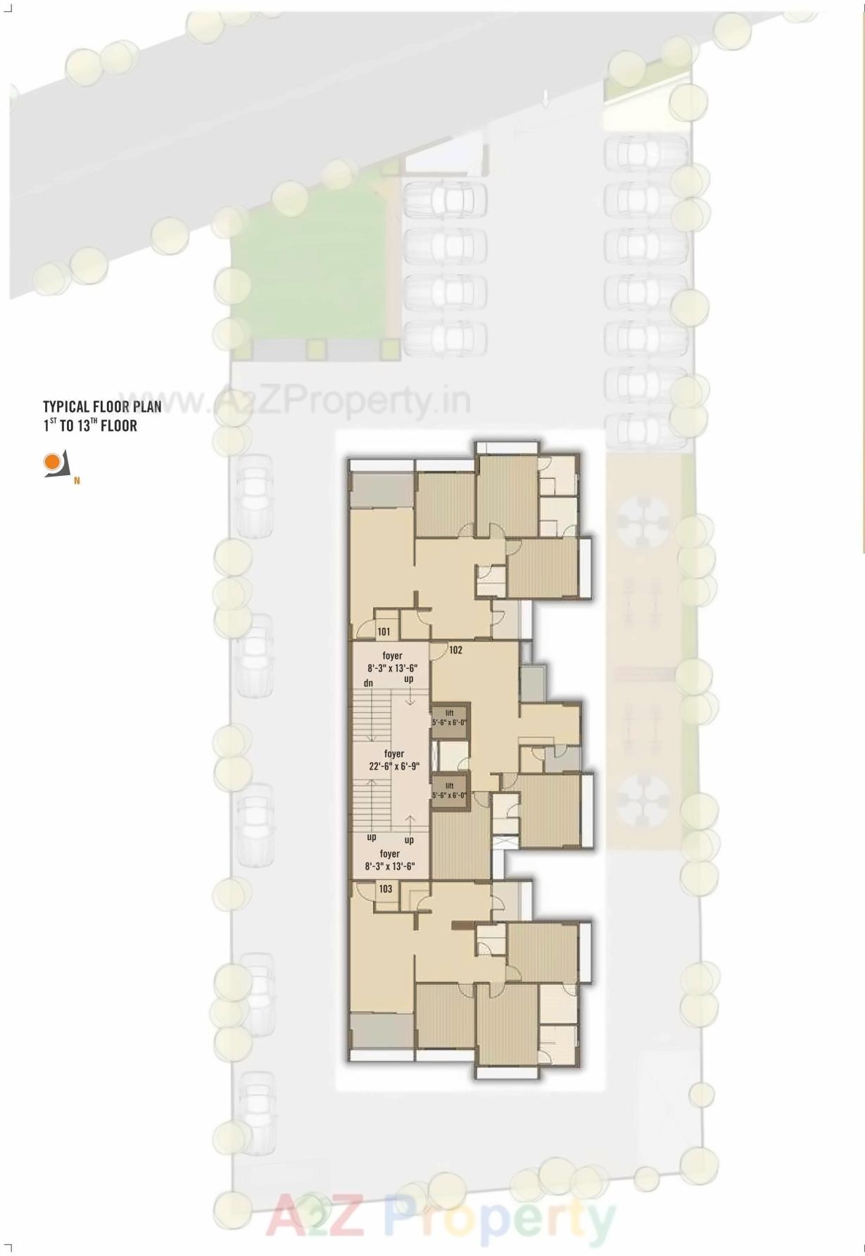 Layout of real estate project Floris located at Jodhpur, Ahmedabad, Gujarat