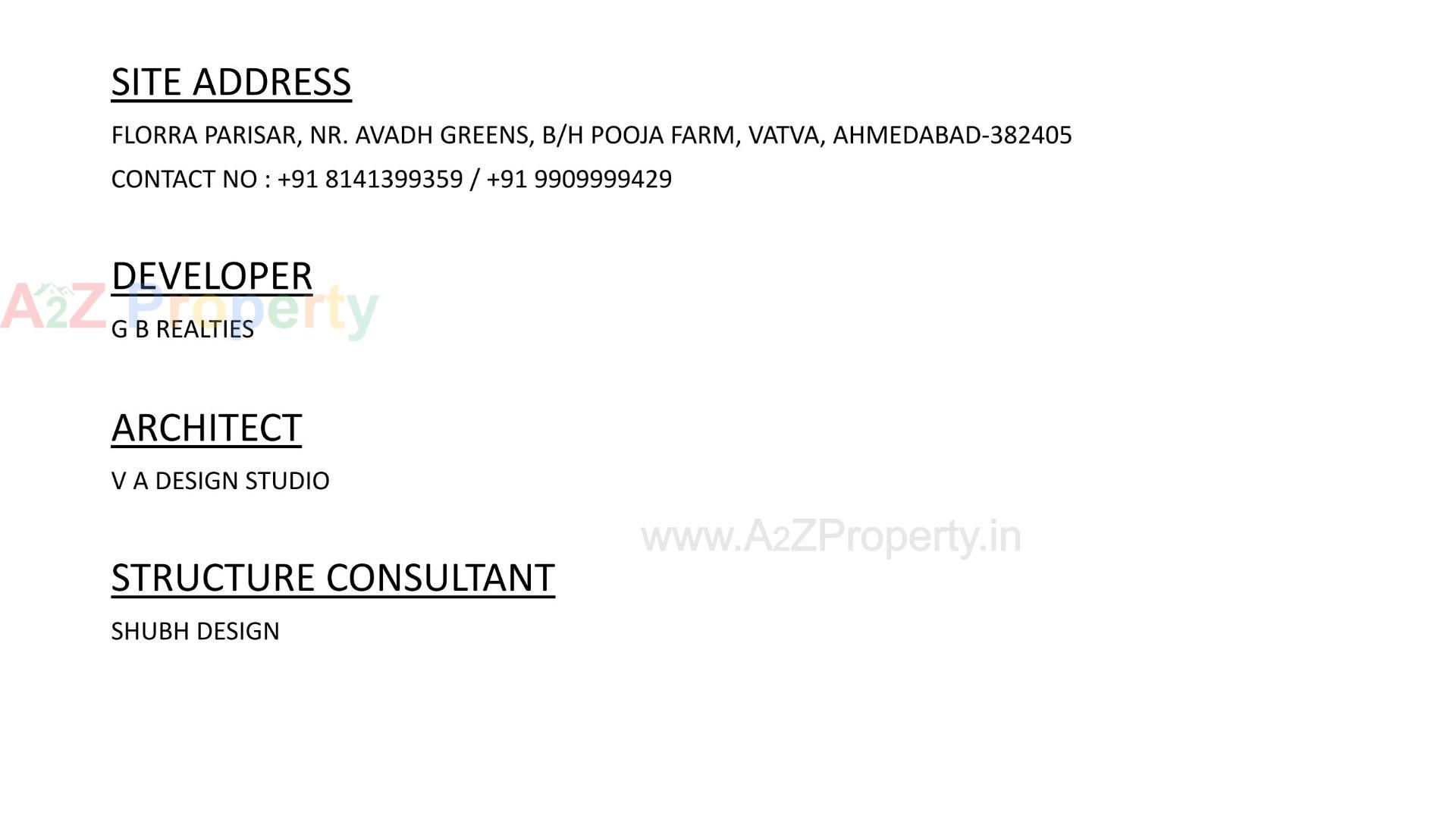  of real estate project Florra Parisar located at Vatva, Ahmedabad, Gujarat