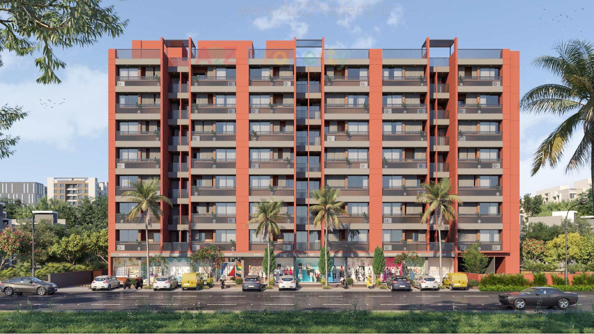 3D Elevation of real estate project Florra Parisar located at Vatva, Ahmedabad, Gujarat