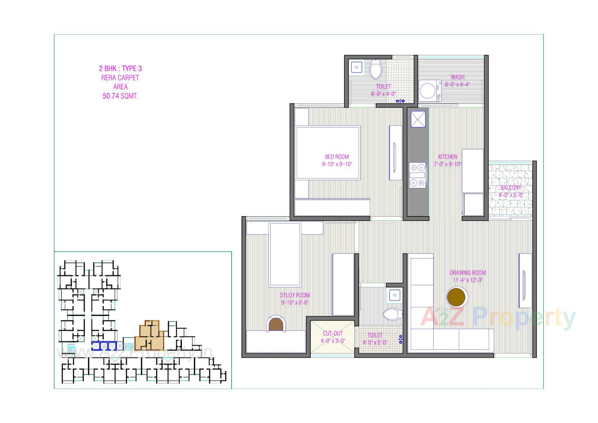 Layout of real estate project Florra Parisar located at Vatva, Ahmedabad, Gujarat