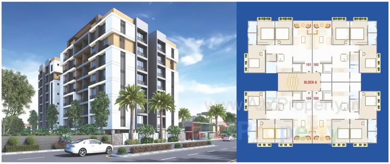 Layout of real estate project Flower Valley located at Nikol, Ahmedabad, Gujarat