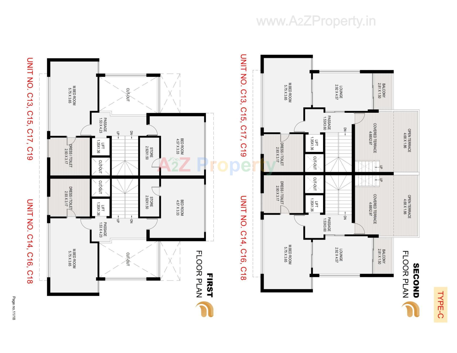 Layout of real estate project Forever Young Bungalows located at Ognaj, Ahmedabad, Gujarat