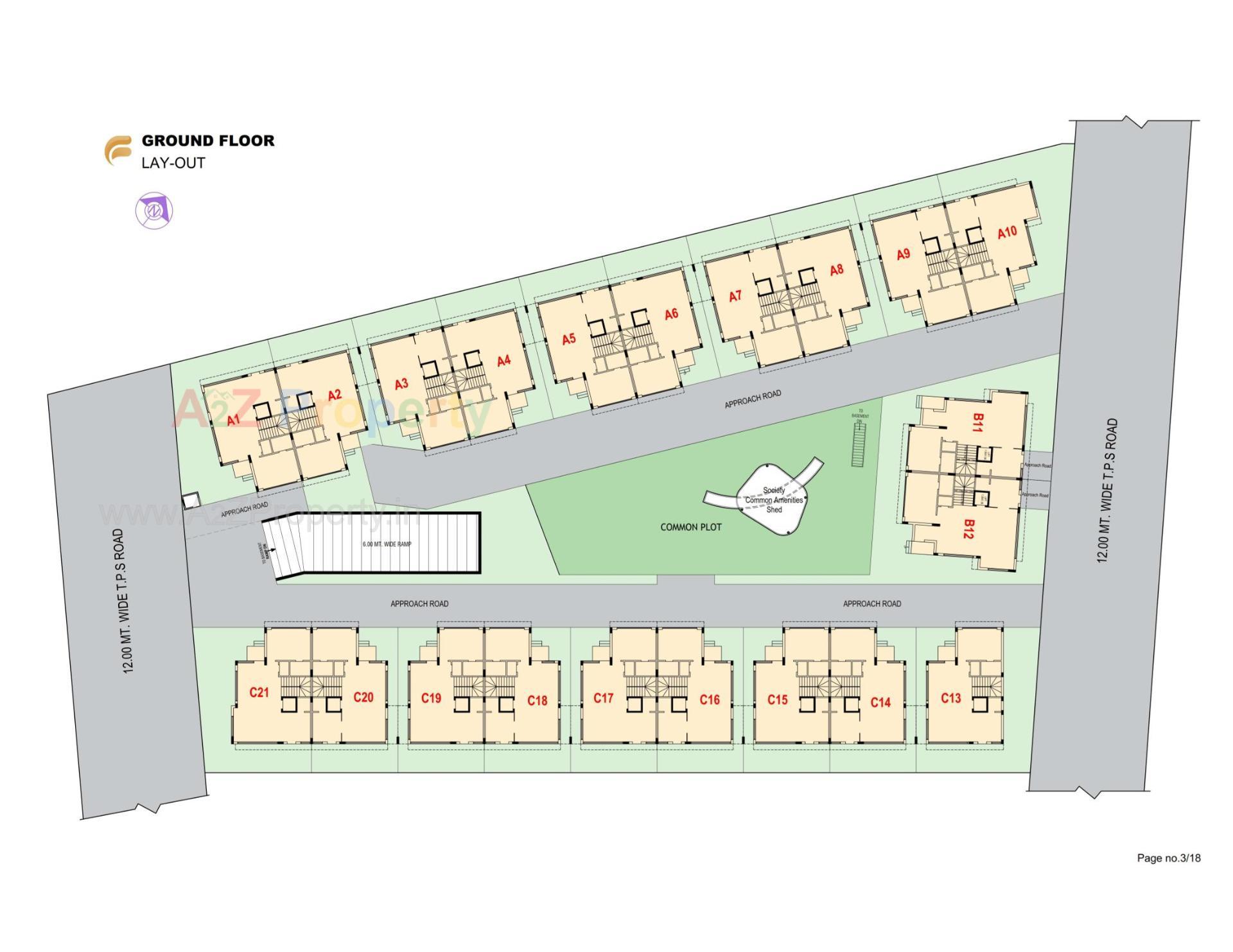 Layout of real estate project Forever Young Bungalows located at Ognaj, Ahmedabad, Gujarat
