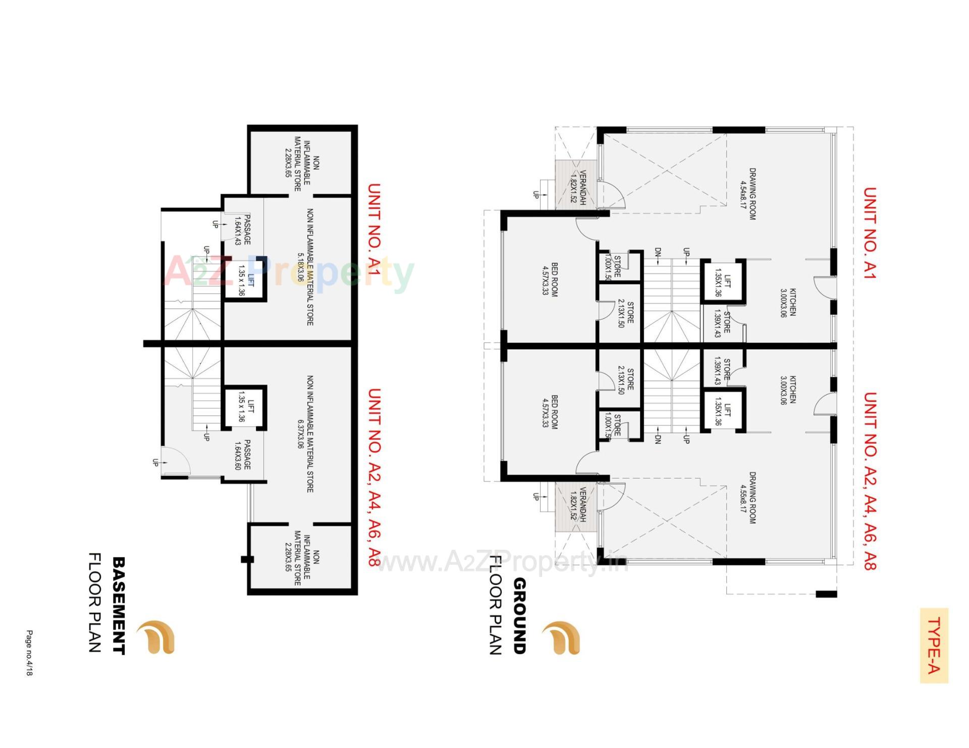 Layout of real estate project Forever Young Bungalows located at Ognaj, Ahmedabad, Gujarat
