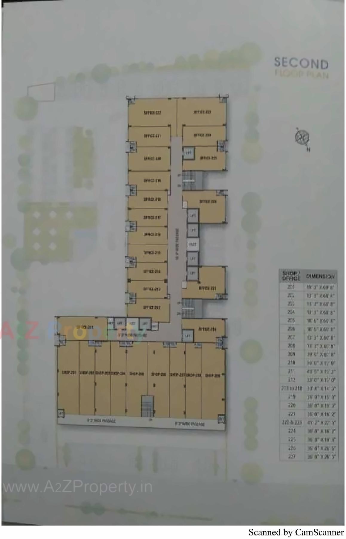 Layout of real estate project Fortune Business Hub located at Sola, Ahmedabad, Gujarat