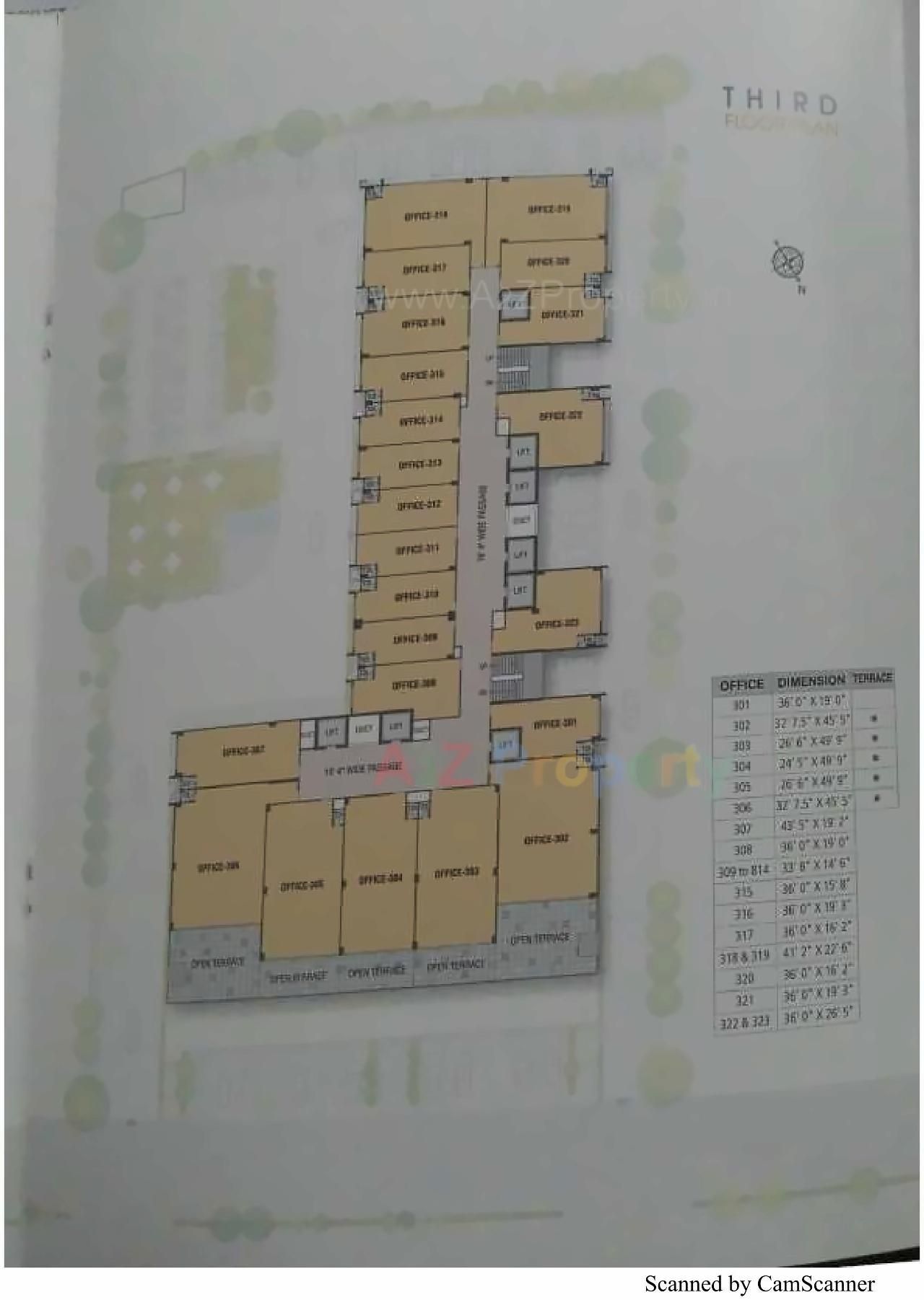 Layout of real estate project Fortune Business Hub located at Sola, Ahmedabad, Gujarat