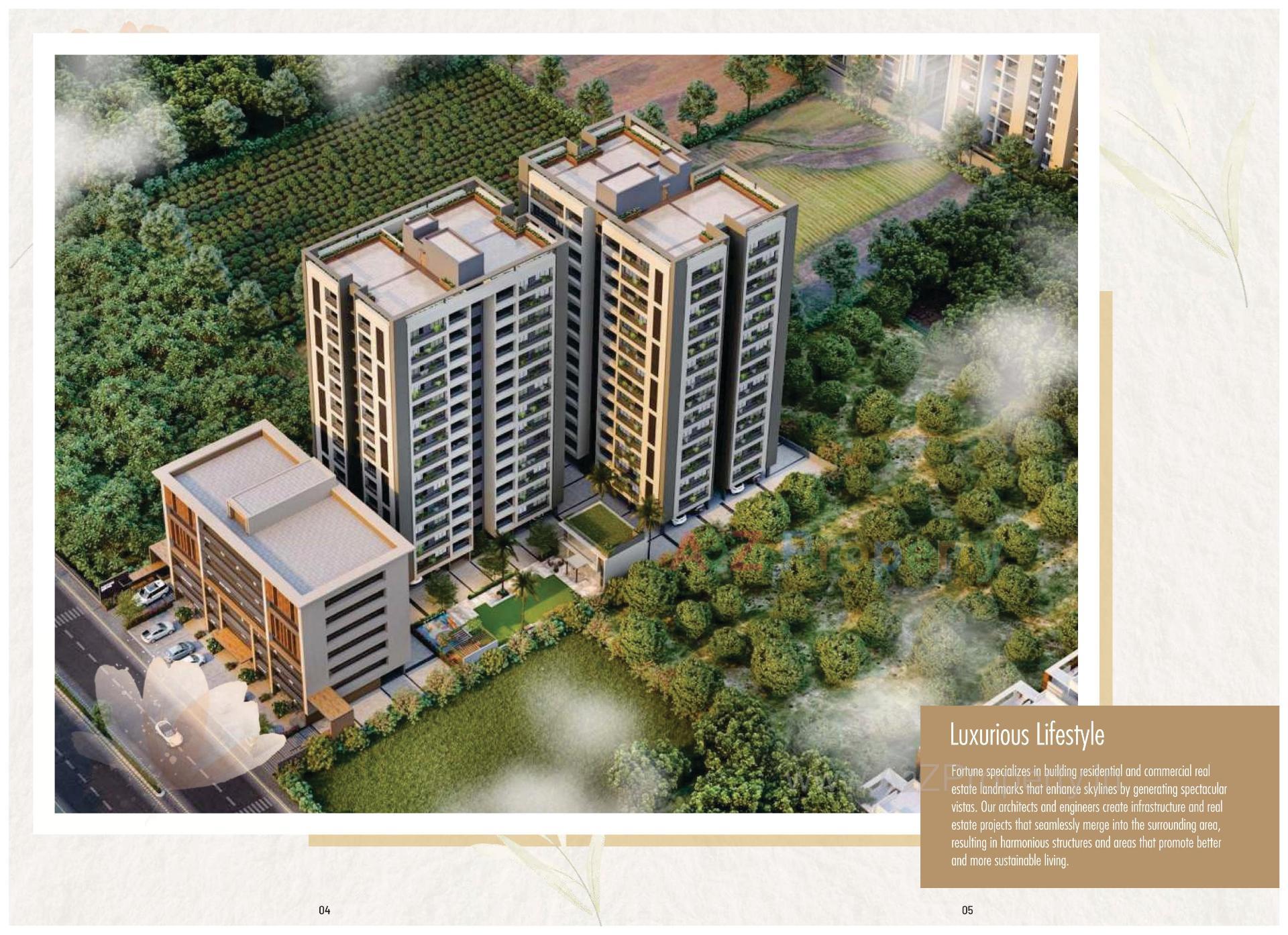 3D Elevation of real estate project Fortune Empire located at Bilasiya, Ahmedabad, Gujarat