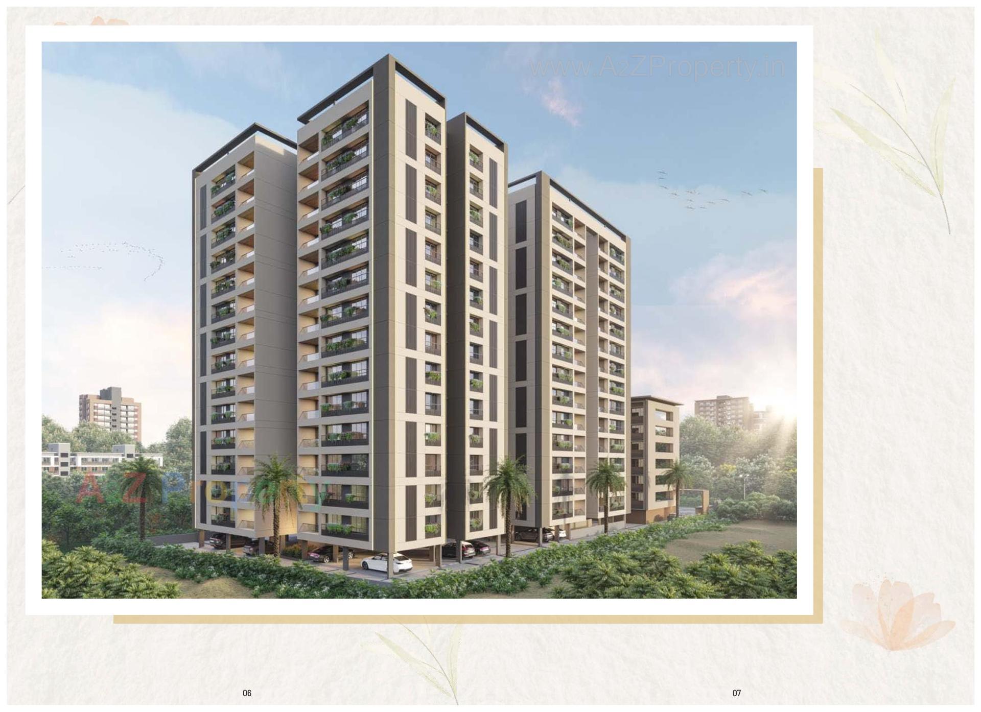 3D Elevation of real estate project Fortune Empire located at Bilasiya, Ahmedabad, Gujarat