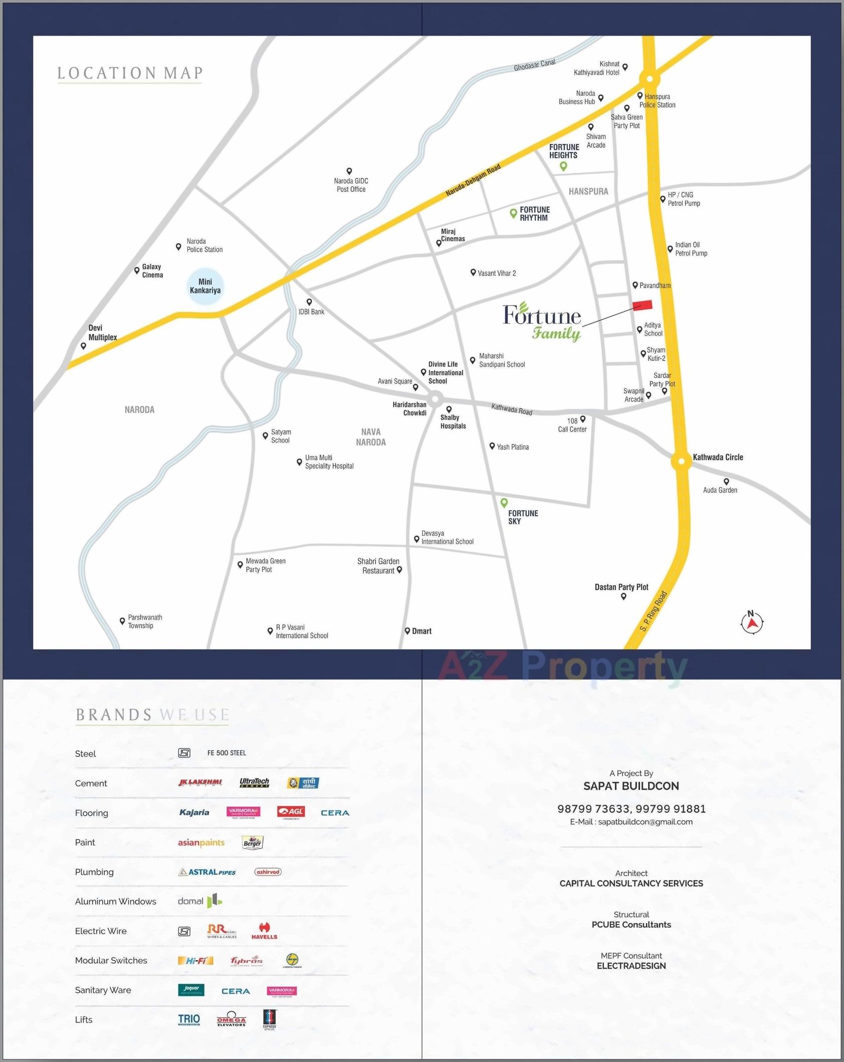  of real estate project Fortune Family located at Hanspura, Ahmedabad, Gujarat