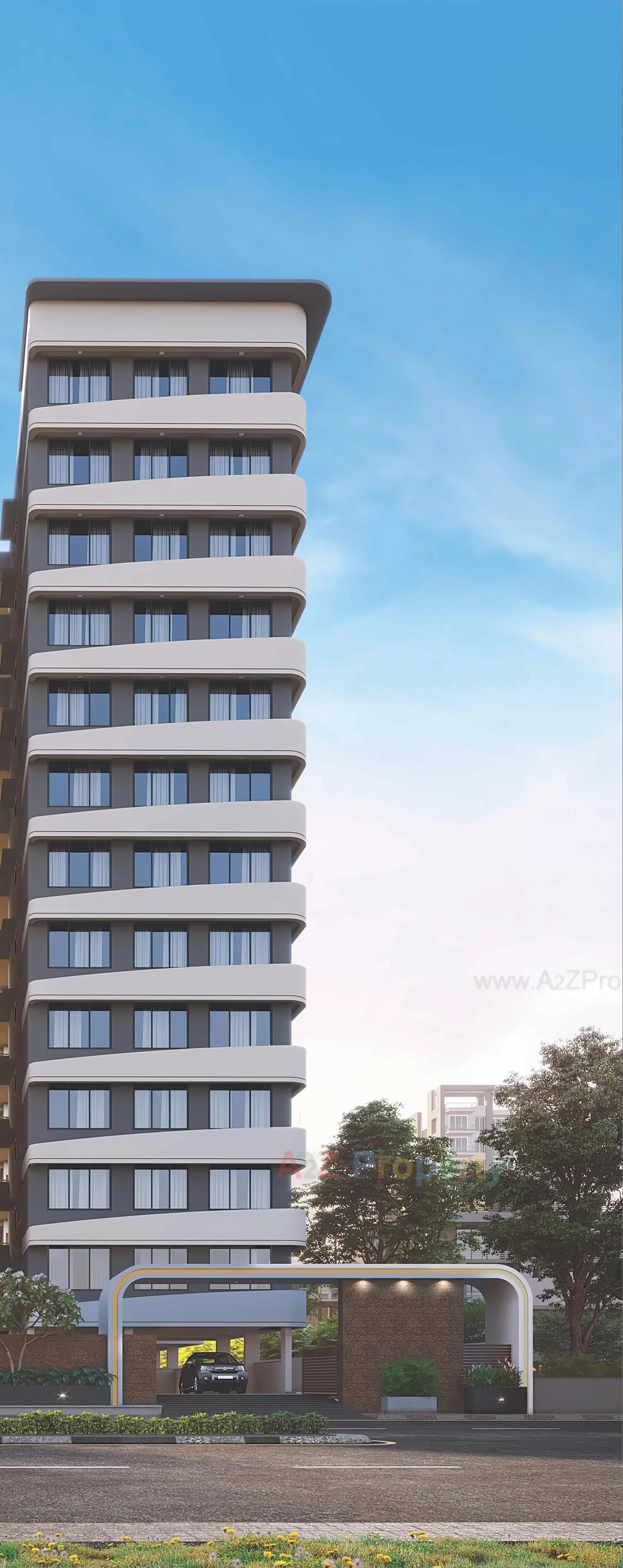 3D Elevation of real estate project Fortune Family located at Hanspura, Ahmedabad, Gujarat