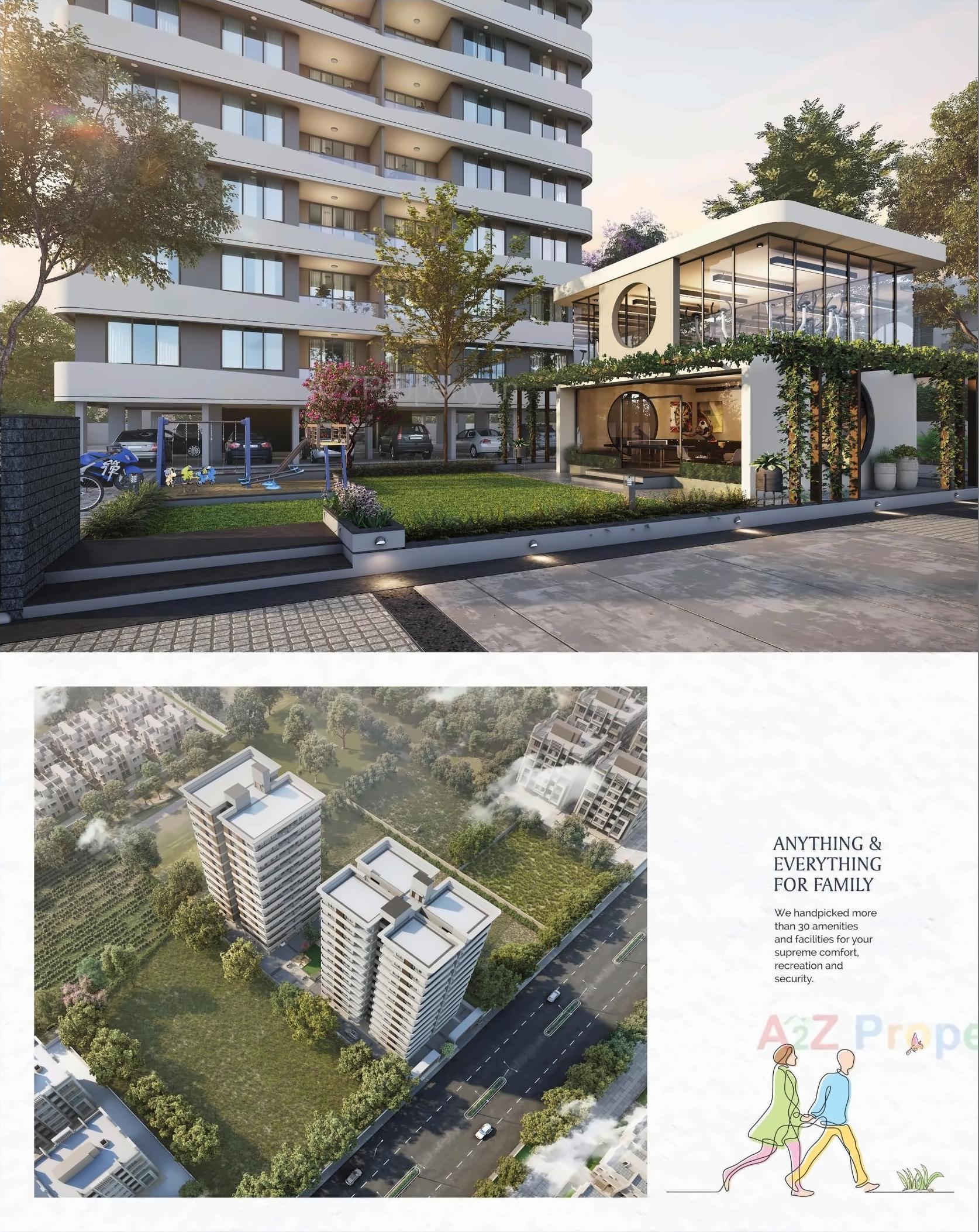 3D Elevation of real estate project Fortune Family located at Hanspura, Ahmedabad, Gujarat