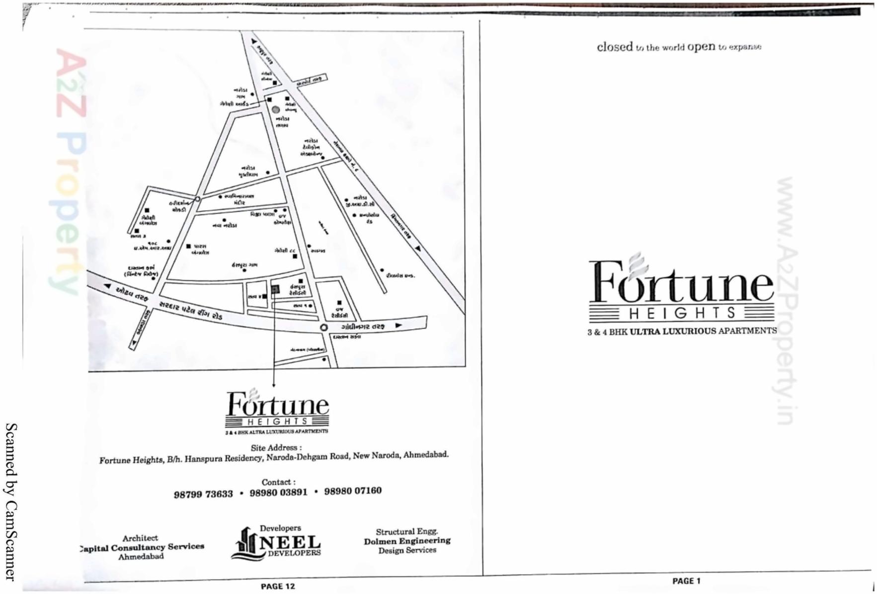  of real estate project Fortune Height located at Hanspura, Ahmedabad, Gujarat