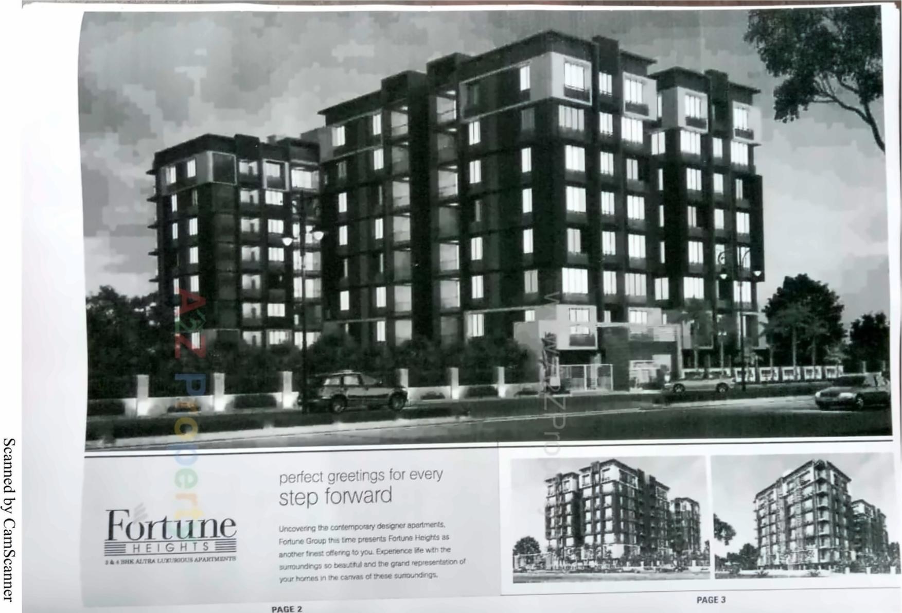 3D Elevation of real estate project Fortune Height located at Hanspura, Ahmedabad, Gujarat