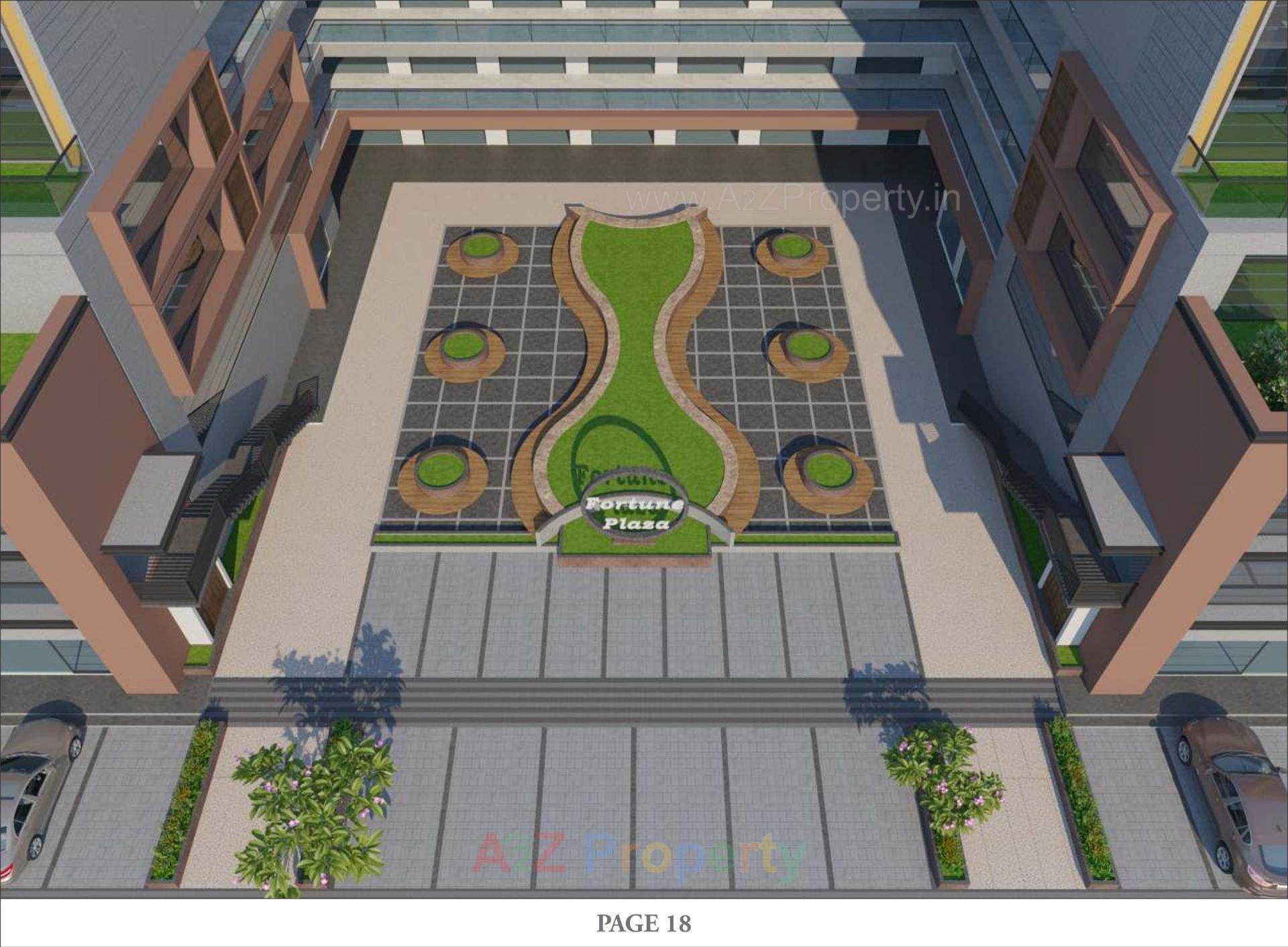 3D Elevation of real estate project Fortune Plaza located at Ahmedabad, Ahmedabad, Gujarat