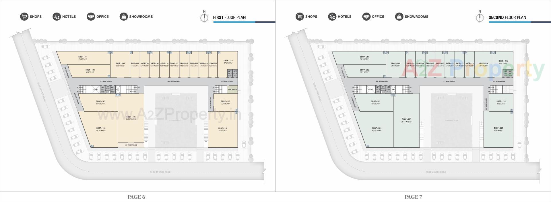 Layout of real estate project Fortune Plaza located at Ahmedabad, Ahmedabad, Gujarat