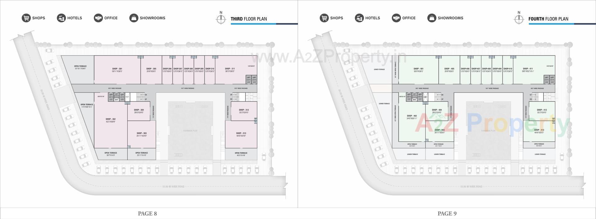 Layout of real estate project Fortune Plaza located at Ahmedabad, Ahmedabad, Gujarat
