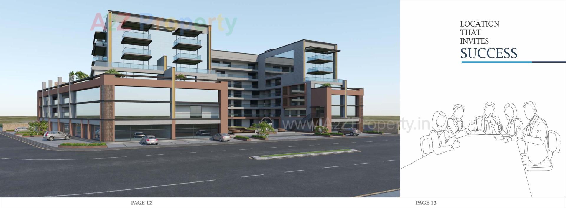 3D Elevation of real estate project Fortune Plaza located at Ahmedabad, Ahmedabad, Gujarat