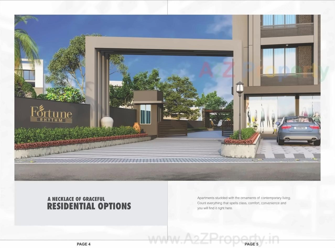 3D Elevation of real estate project Fortune Rhythm located at Hanspura, Ahmedabad, Gujarat