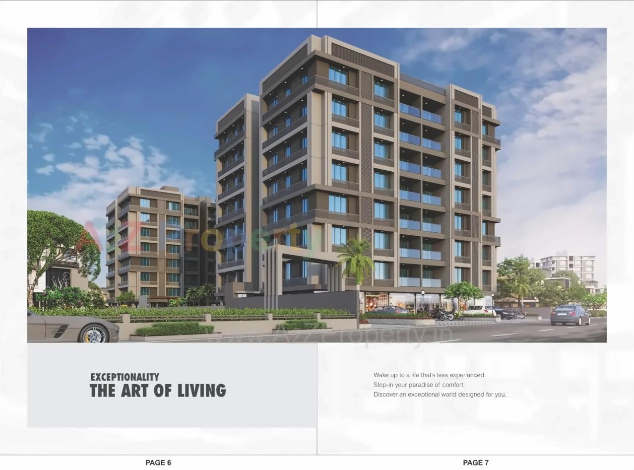 3D Elevation of real estate project Fortune Rhythm located at Hanspura, Ahmedabad, Gujarat