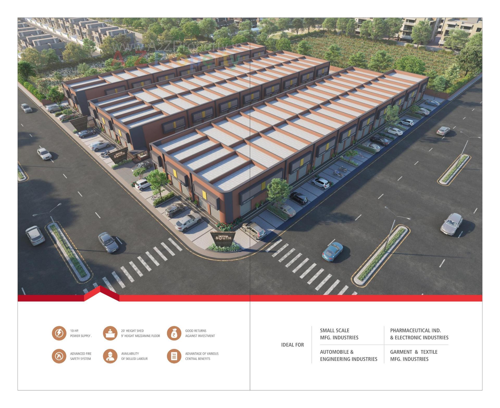 3D Elevation of real estate project Fortune South Industrial Park located at Ahmedabad, Ahmedabad, Gujarat