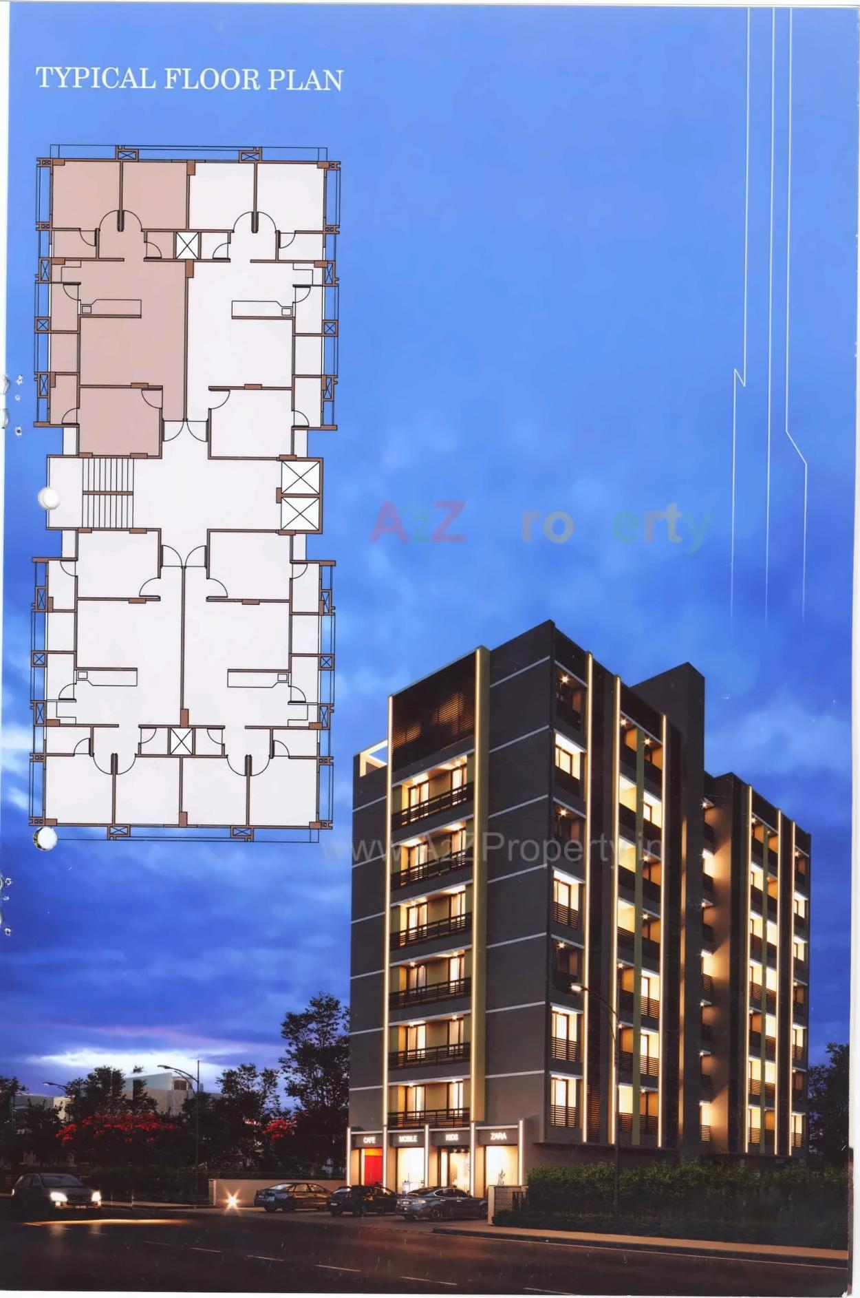 3D Elevation of real estate project G5 located at Ghuma, Ahmedabad, Gujarat