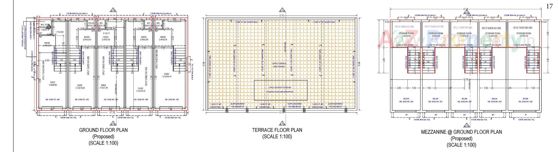 Layout of real estate project Gajanan Industrial Estate located at Kathwada, Ahmedabad, Gujarat