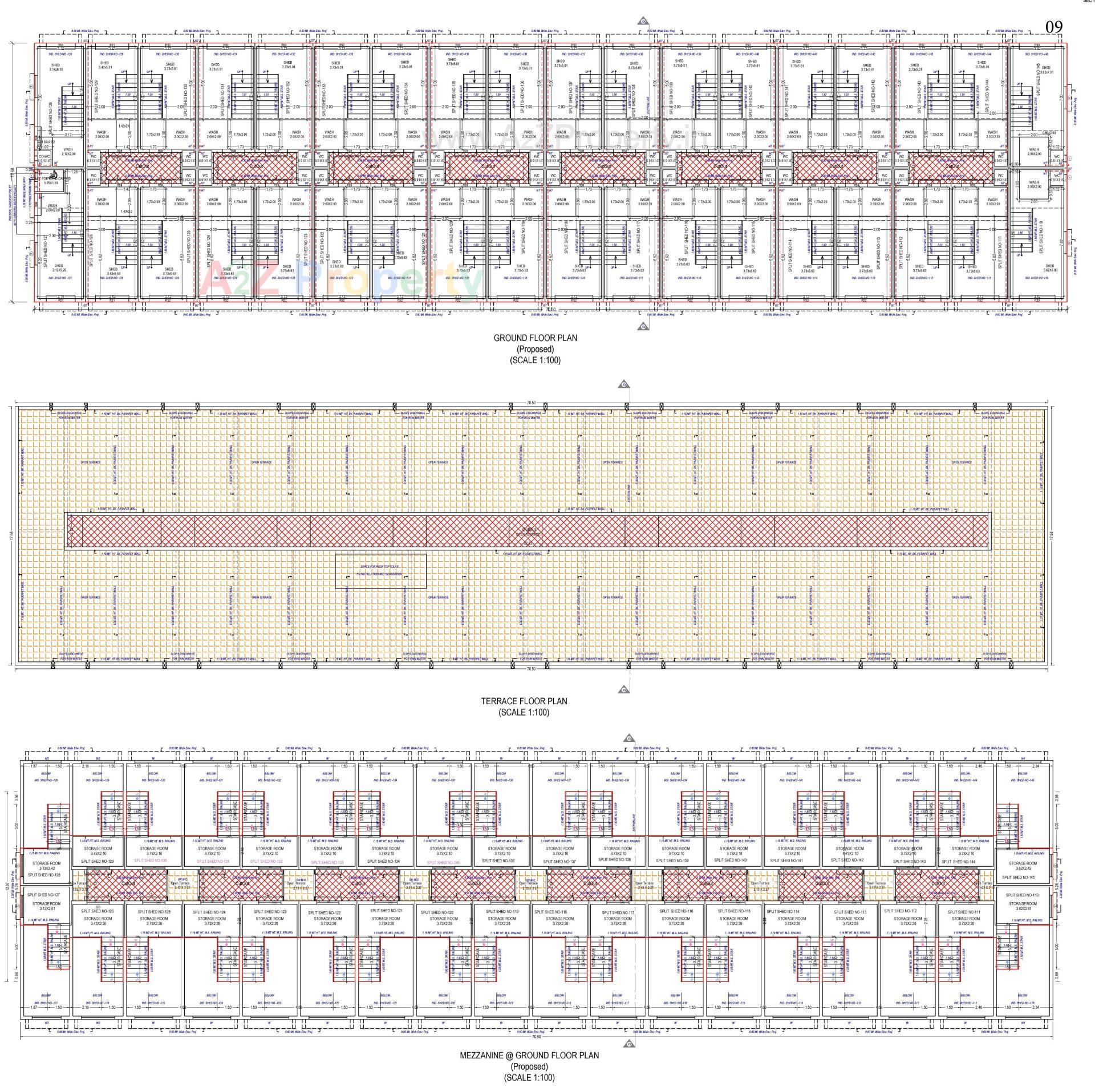 Layout of real estate project Gajanan Industrial Estate located at Kathwada, Ahmedabad, Gujarat