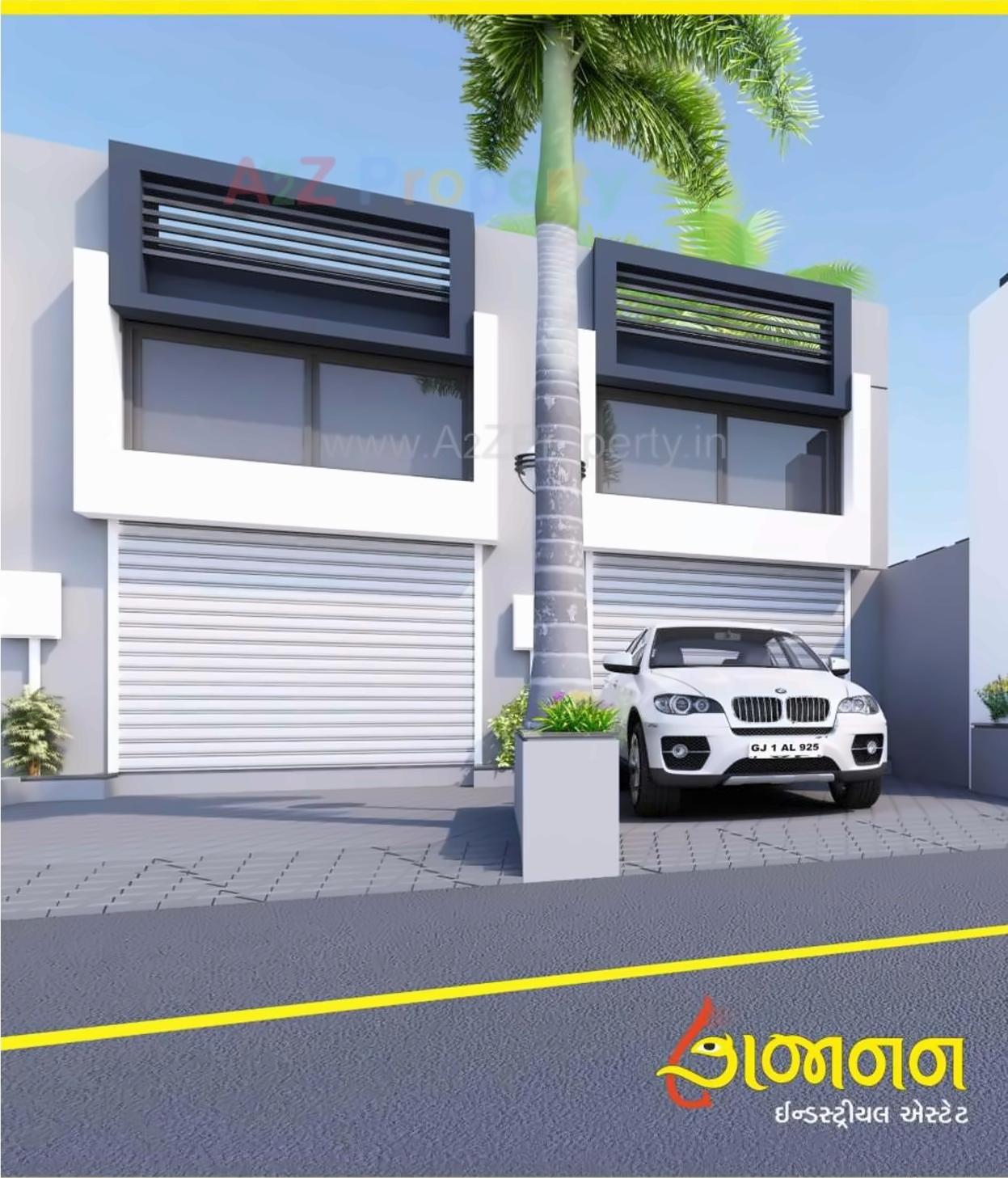 3D Elevation of real estate project Gajanan Industrial Estate located at Hathijan, Ahmedabad, Gujarat