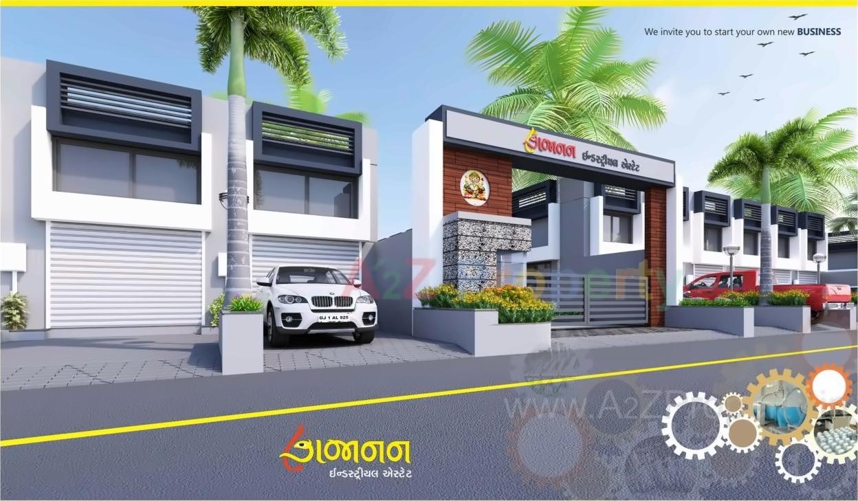 3D Elevation of real estate project Gajanan Industrial Estate located at Hathijan, Ahmedabad, Gujarat