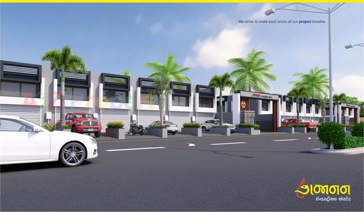 3D Elevation of real estate project Gajanan Industrial Estate located at Hathijan, Ahmedabad, Gujarat