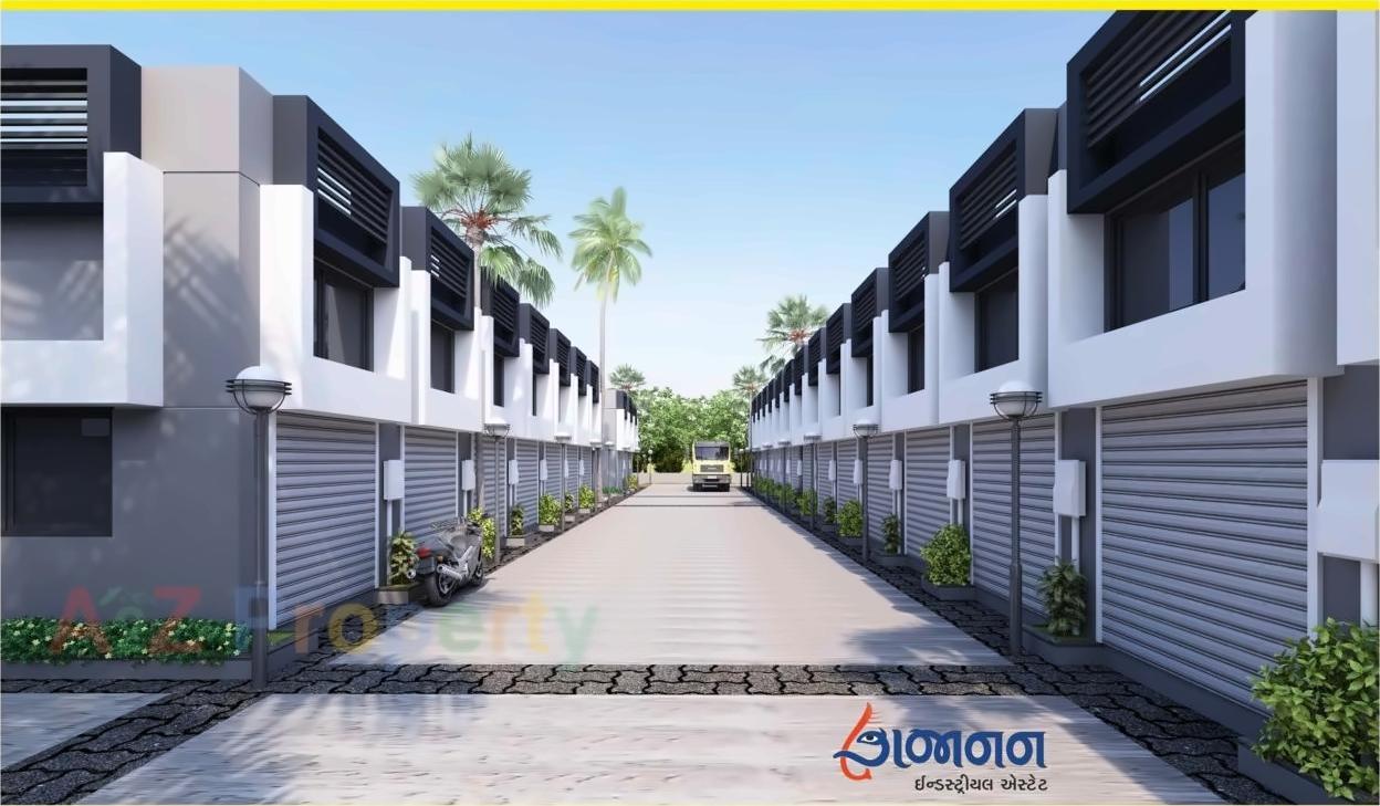 3D Elevation of real estate project Gajanan Industrial Estate located at Hathijan, Ahmedabad, Gujarat