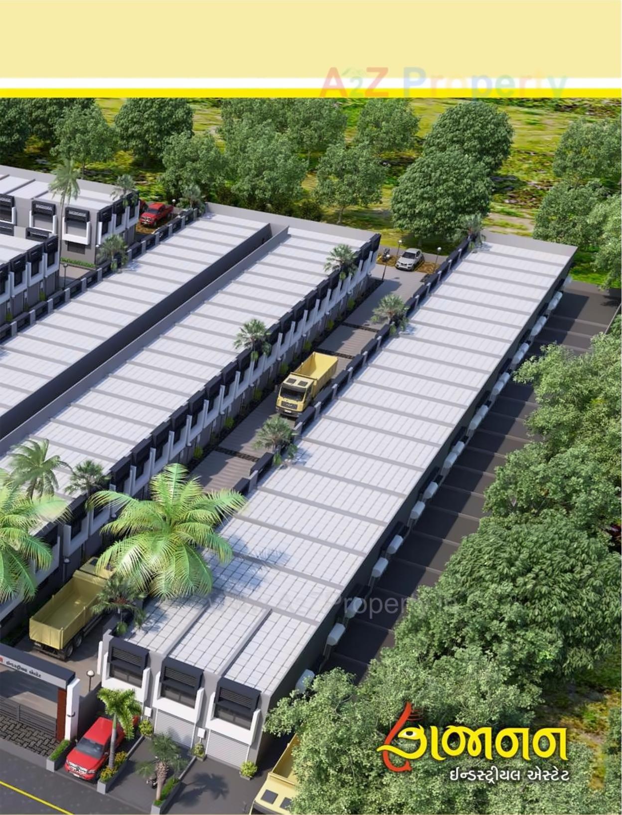 3D Elevation of real estate project Gajanan Industrial Estate located at Hathijan, Ahmedabad, Gujarat