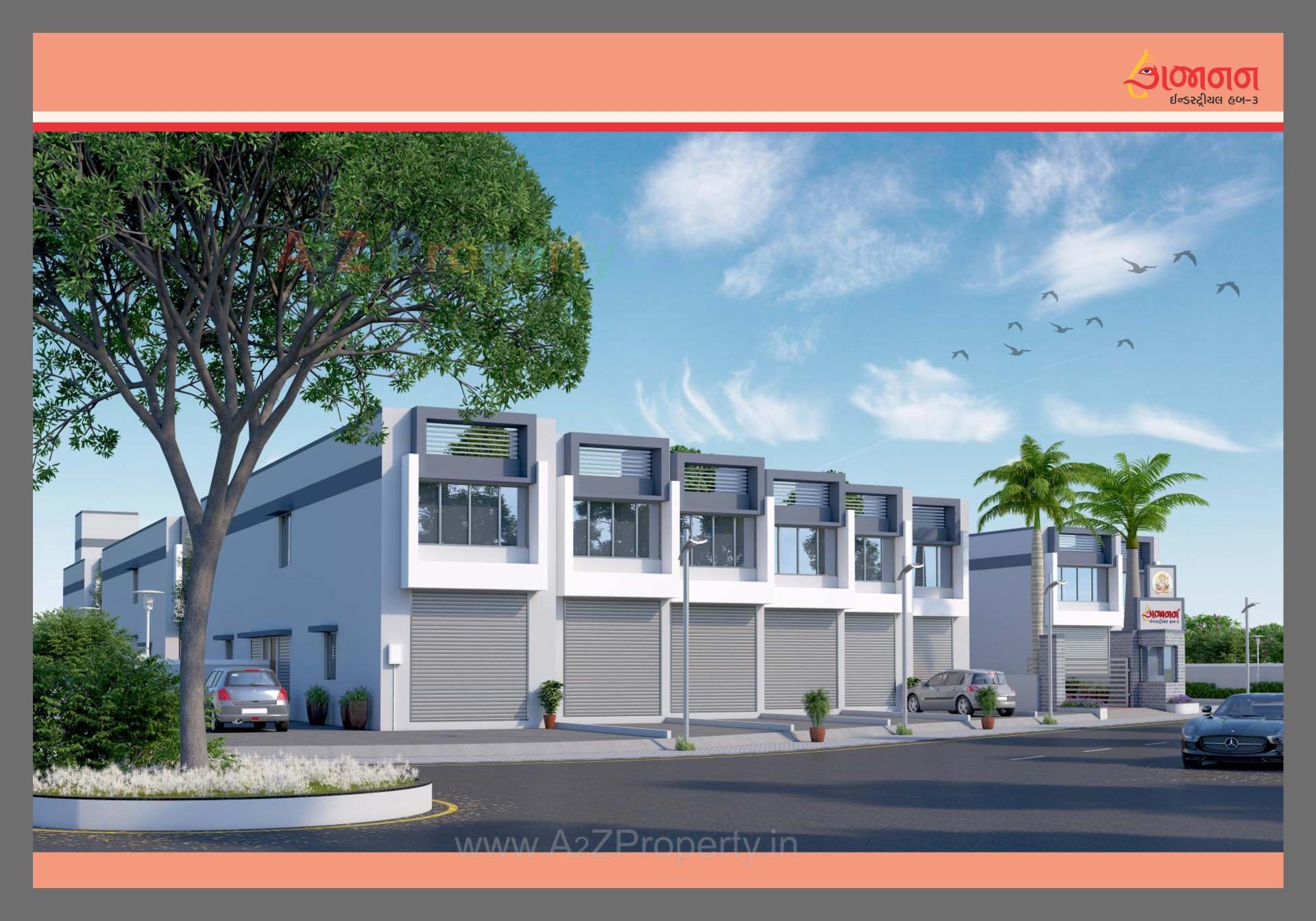 3D Elevation of real estate project Gajanan Industrial Hub located at Ahmedabad, Ahmedabad, Gujarat