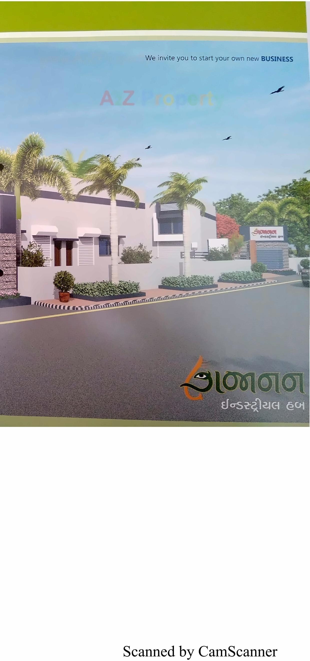 3D Elevation of real estate project Gajanan Industrial Hub located at Vinzol, Ahmedabad, Gujarat