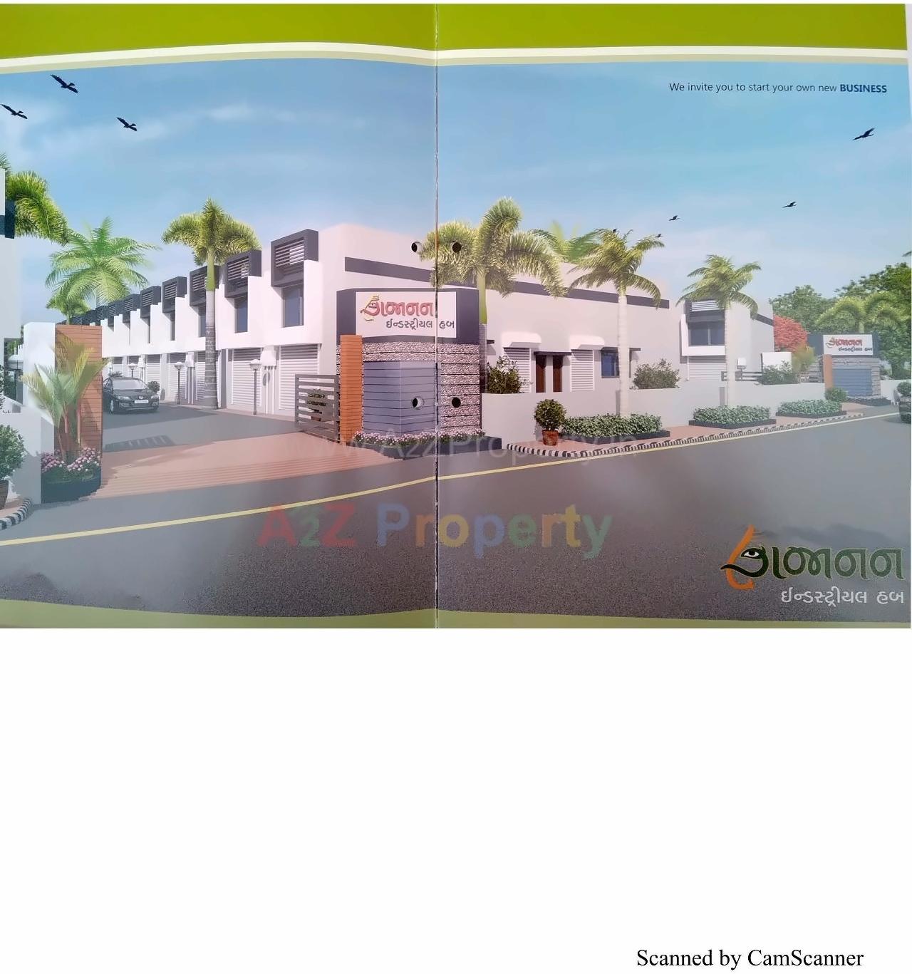 3D Elevation of real estate project Gajanan Industrial Hub located at Vinzol, Ahmedabad, Gujarat