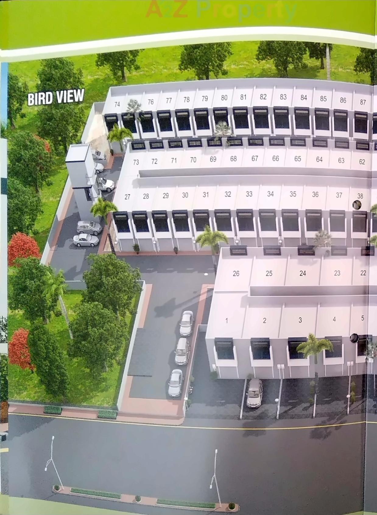 3D Elevation of real estate project Gajanan Industrial Hub located at Vinzol, Ahmedabad, Gujarat