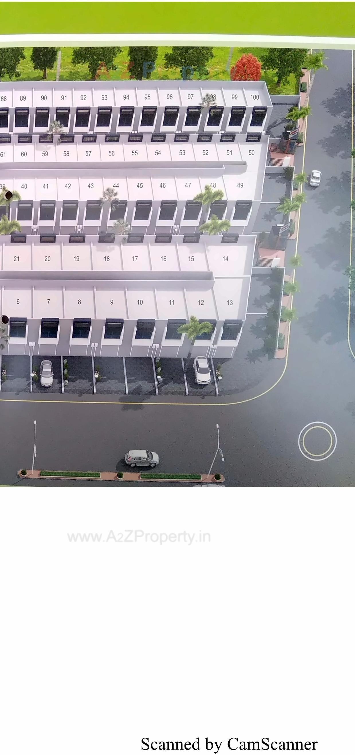 3D Elevation of real estate project Gajanan Industrial Hub located at Vinzol, Ahmedabad, Gujarat