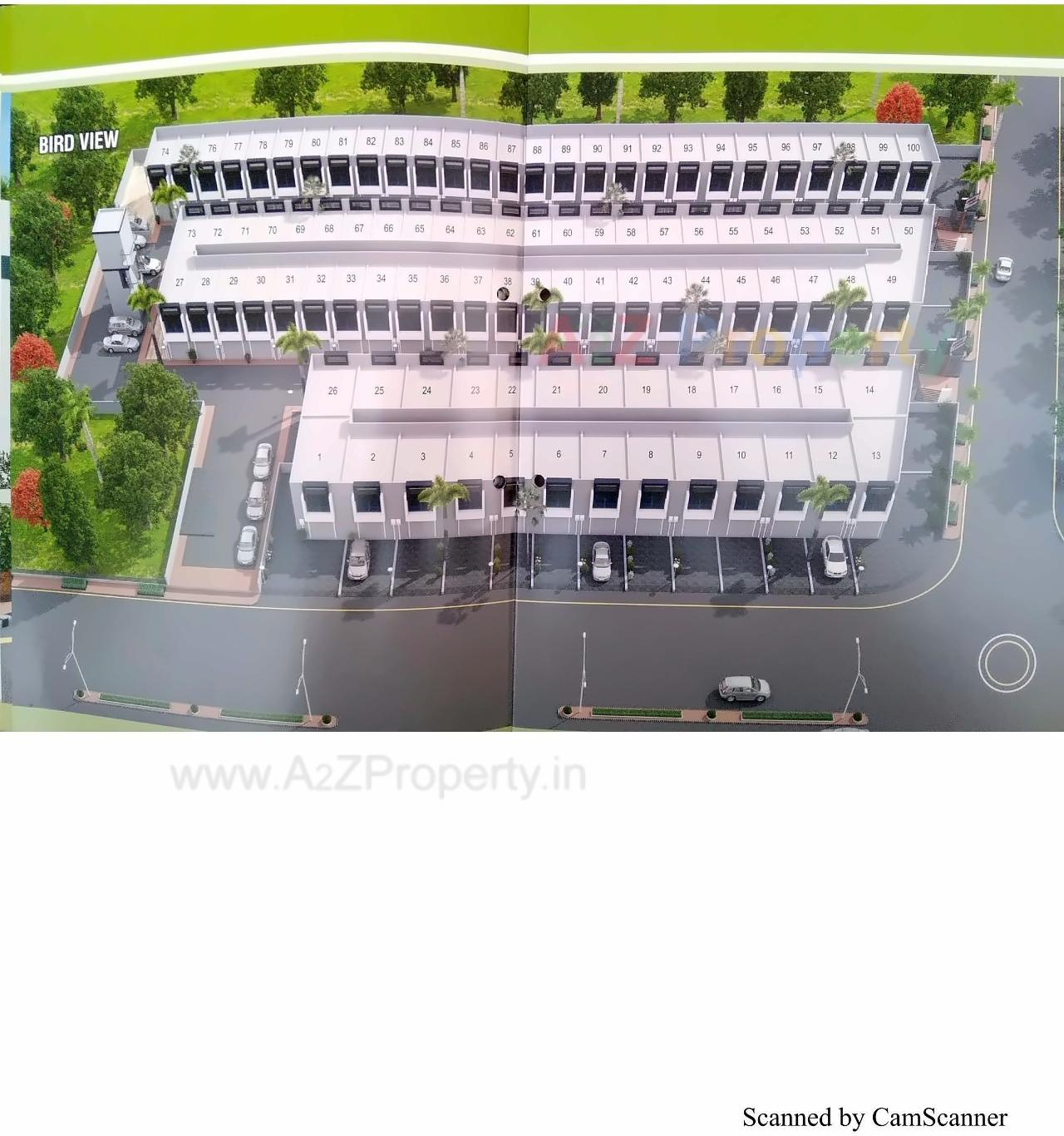 3D Elevation of real estate project Gajanan Industrial Hub located at Vinzol, Ahmedabad, Gujarat