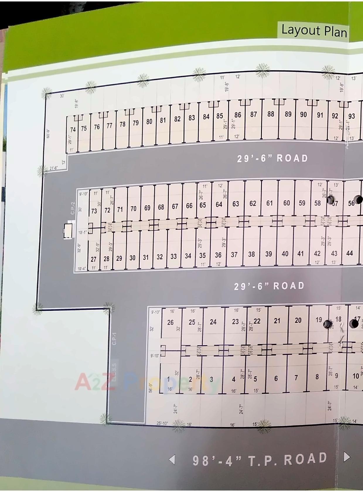 Layout of real estate project Gajanan Industrial Hub located at Vinzol, Ahmedabad, Gujarat