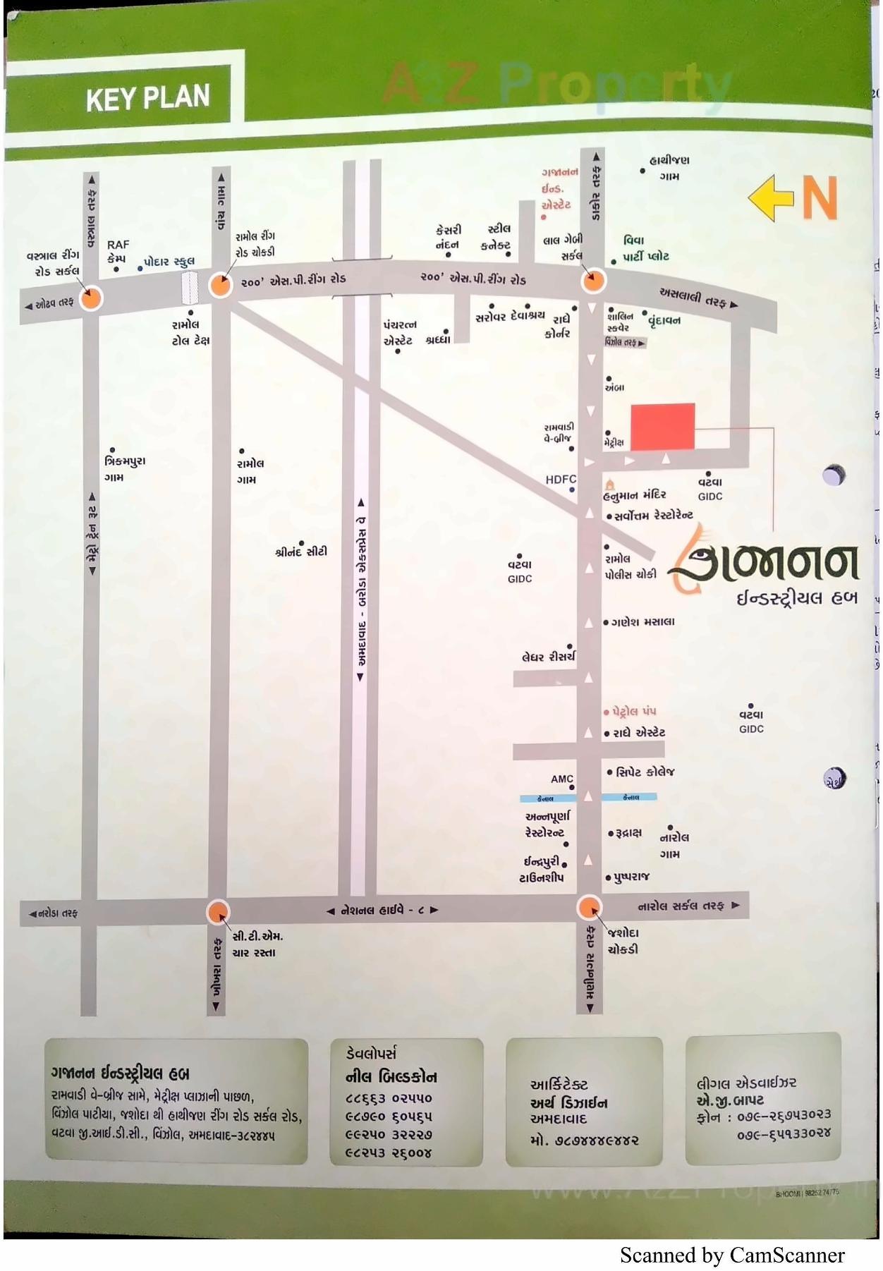  of real estate project Gajanan Industrial Hub located at Vinzol, Ahmedabad, Gujarat