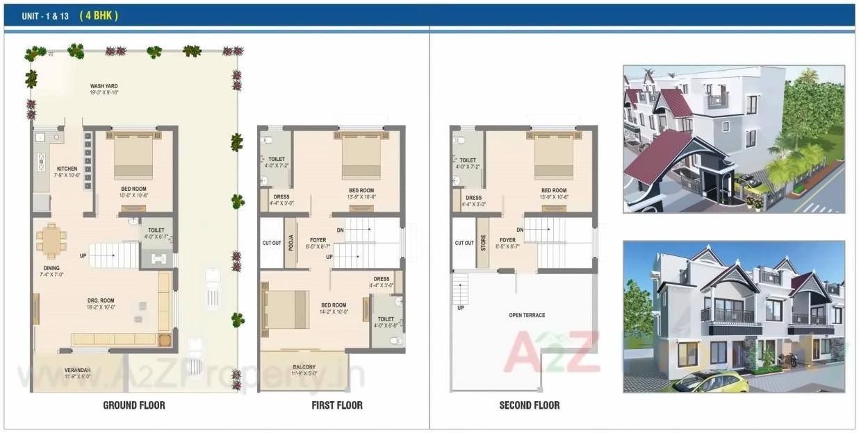 Layout of real estate project Gajanan Villa located at Hanspura, Ahmedabad, Gujarat