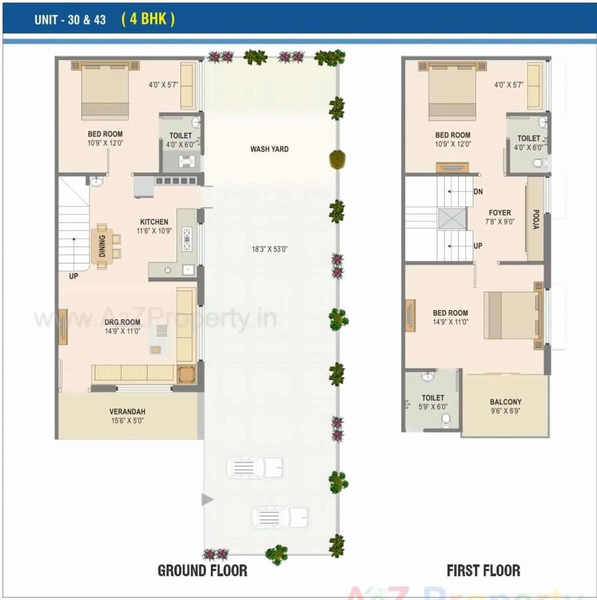 Layout of real estate project Gajanan Villa located at Hanspura, Ahmedabad, Gujarat
