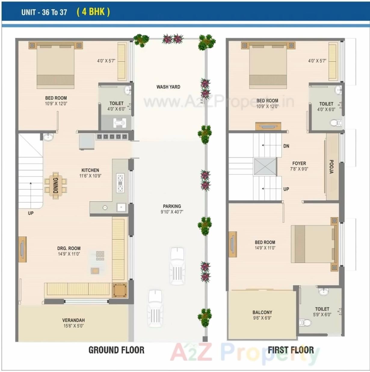 Layout of real estate project Gajanan Villa located at Hanspura, Ahmedabad, Gujarat