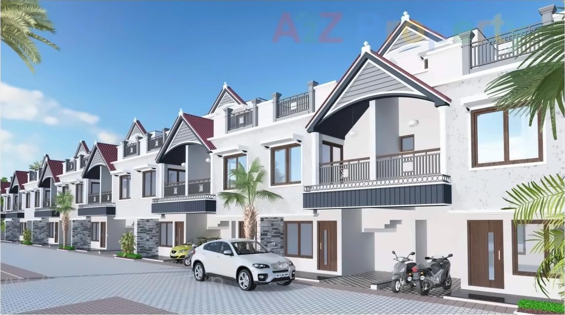 3D Elevation of real estate project Gajanan Villa located at Hanspura, Ahmedabad, Gujarat