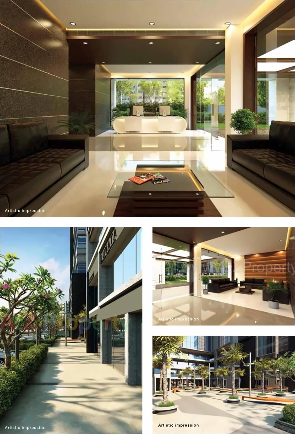 3D Elevation of real estate project Gala Empire located at Thaltej, Ahmedabad, Gujarat