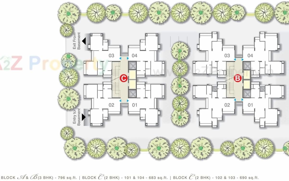 Layout of real estate project Gala Glory located at Ahmedabad, Ahmedabad, Gujarat